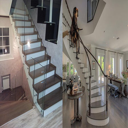 лестница стекло